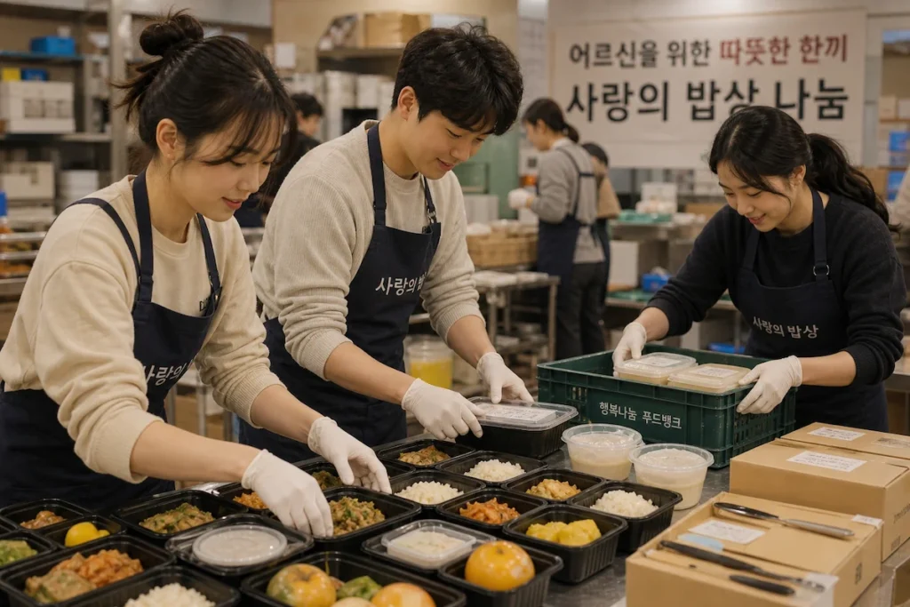 적극적으로 봉사활동에 참여하고 있는 DB김준기문화재단 장학생들 
