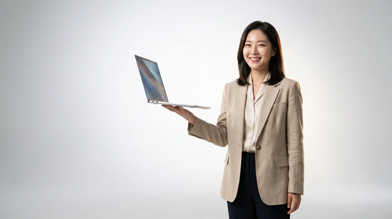 가벼워서 쉽게 손으로 들수있는 엘지 그램 노트북