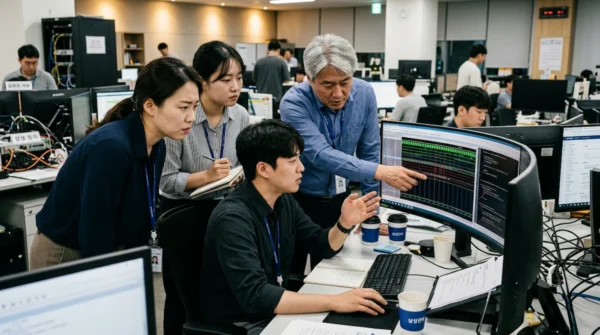 반도체 검증 엔지니어 팀 버그 파형 분석 미팅