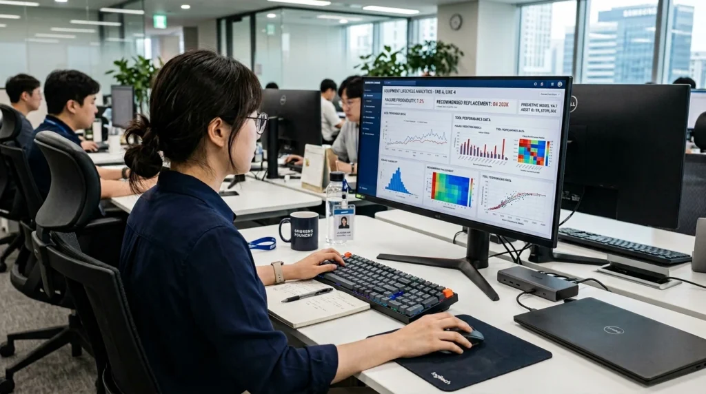 예측 분석툴을 사용 장비 교체 주기 등을 분석하는 장비 엔지니어