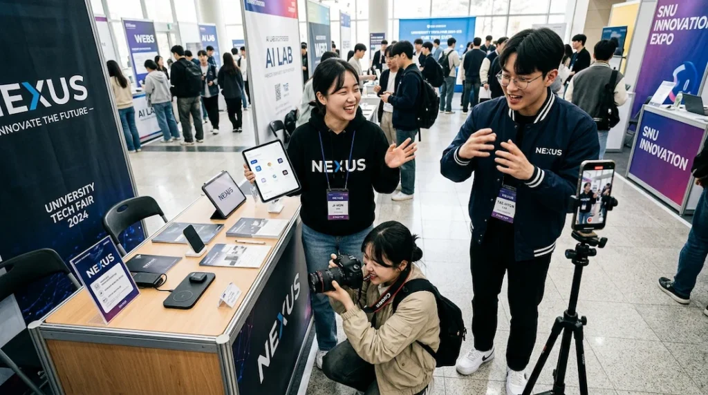 테크 스타트업 서포터즈로 혁신 기술을 소개하는 대외활동 대학생들