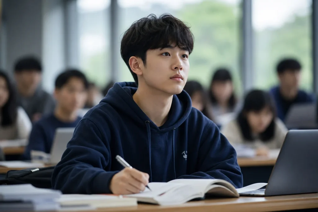 수업을 듣고 있는 서울시 지역장학재단 장학생