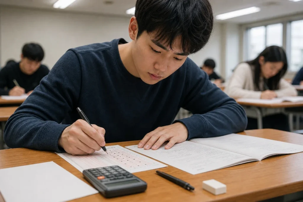 신용분석사 시험을 치르는 다수의 수험생들