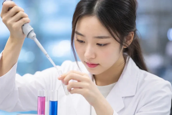 제약회사에서 신약 연구하는 생명과학 전공 여성