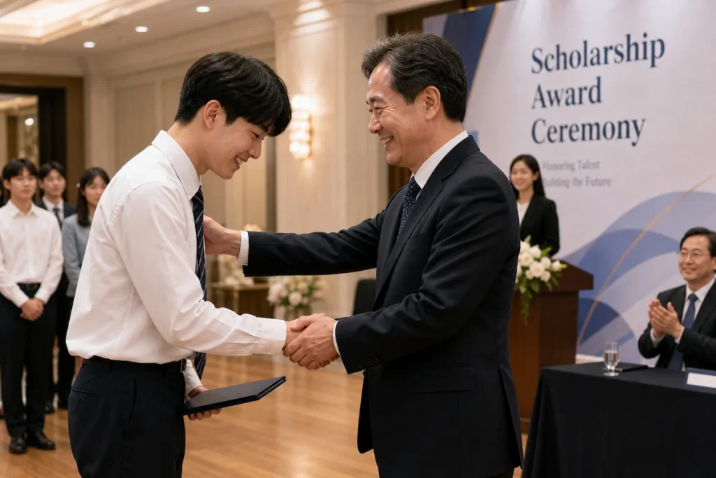 장학재단 행사에 참여한 장학생