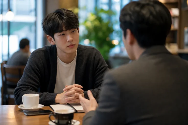 장학금 관련 정보를 멘토링 해주는 선배와 학생