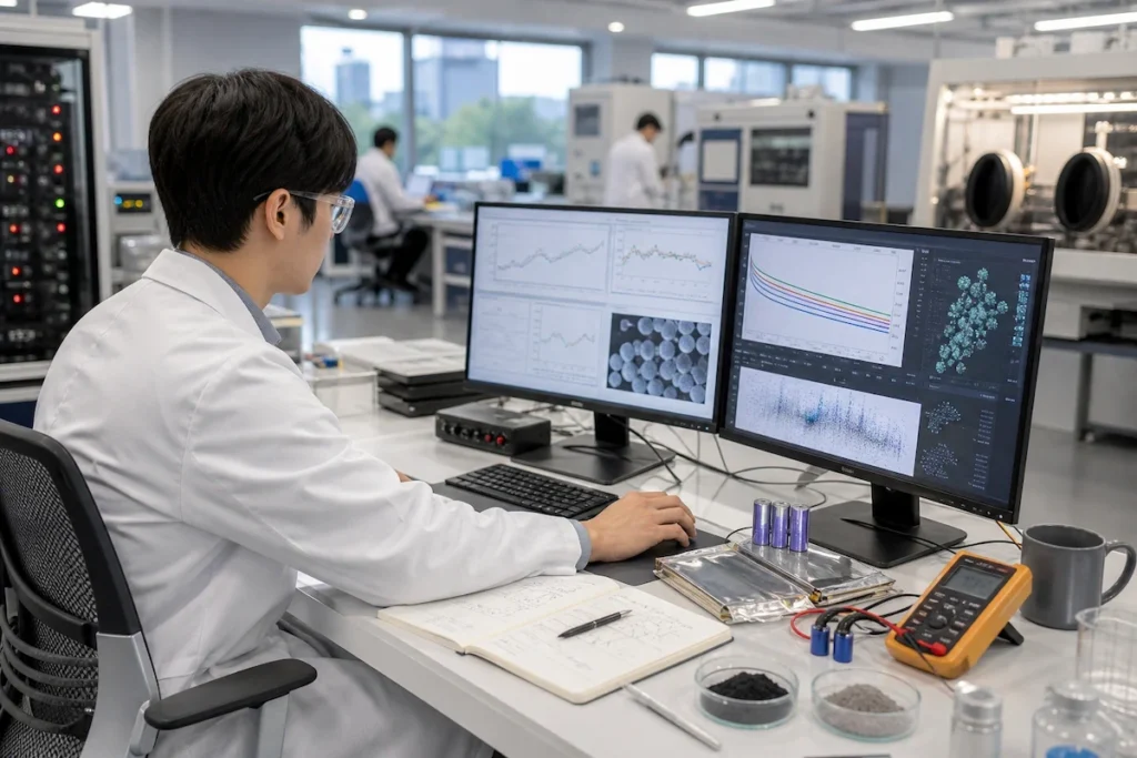 신소재공학과 졸업 후 배터리 R&D 연구원으로 근무하는연구원 