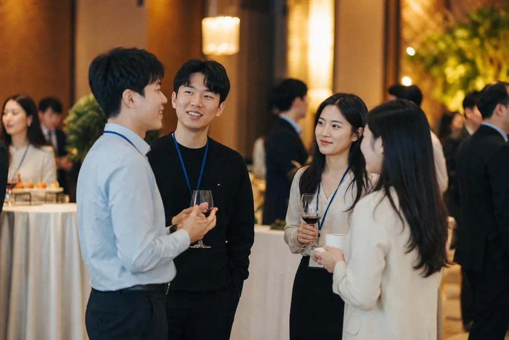 송년의 밤 행사에 참여한 장학생들