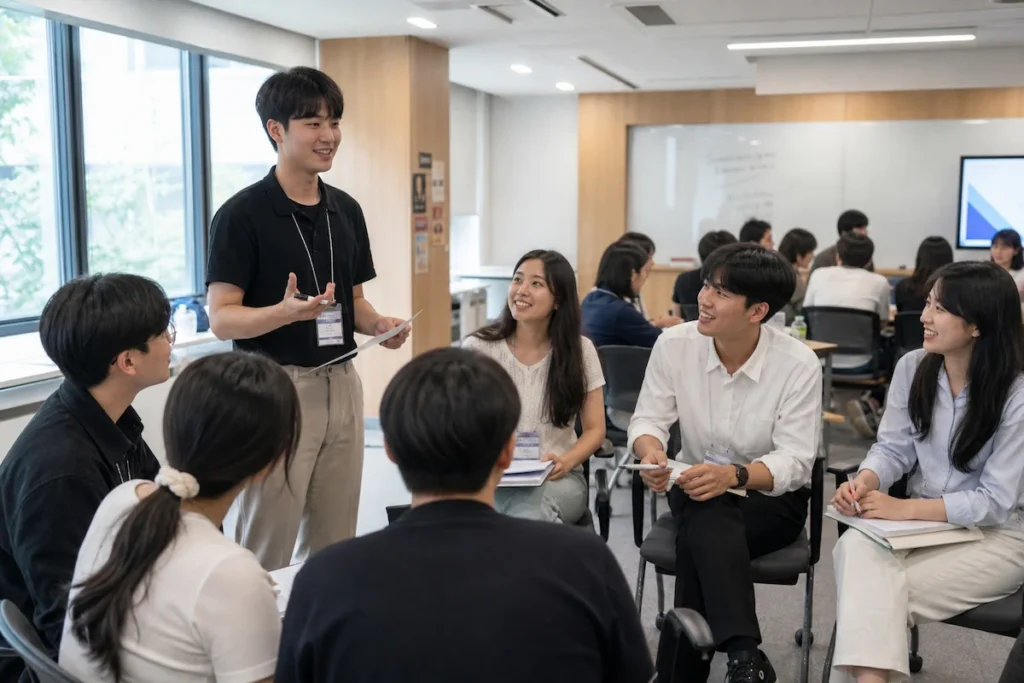 정기 워크샵에 참여한 장학생들