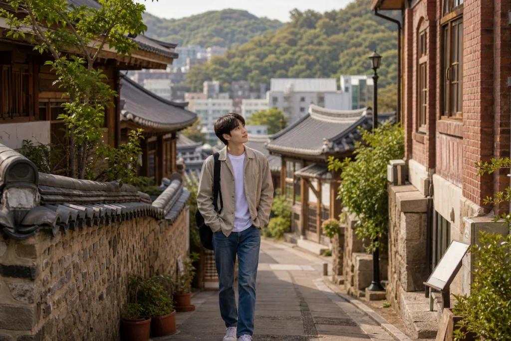 광주 양림동 역사문화마을을 탐방하는 대학생