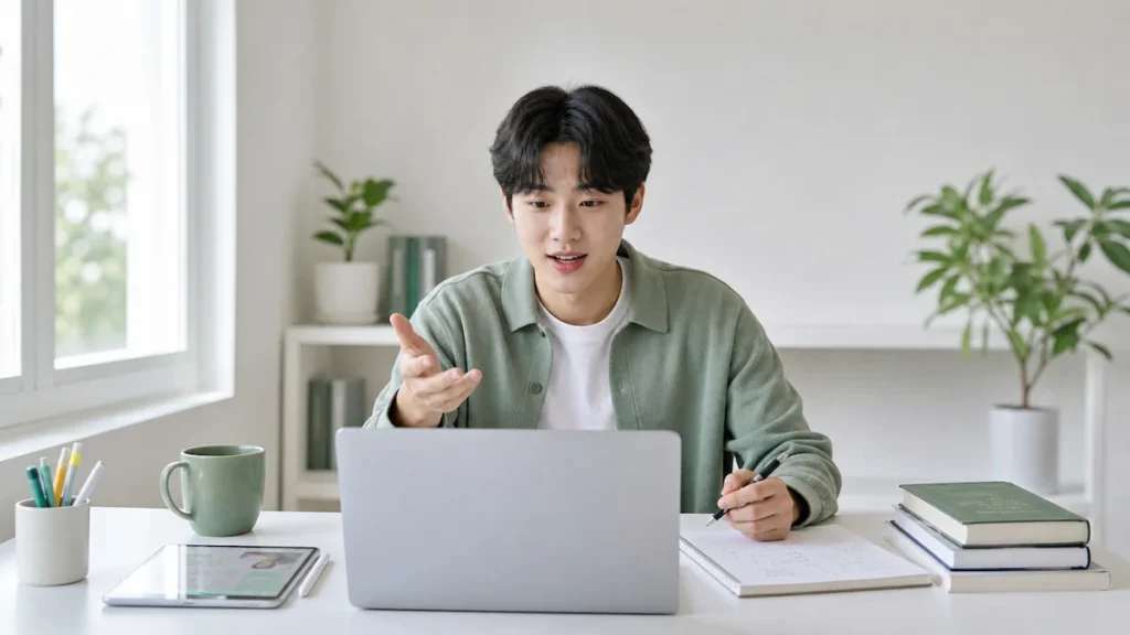 온라인 학습지도를 하는 멘토