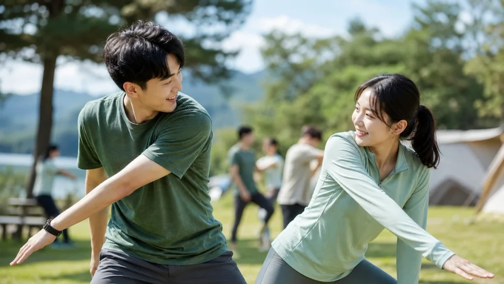 여름방학 리프레시 캠프 야외 활동을 하는 멘토들